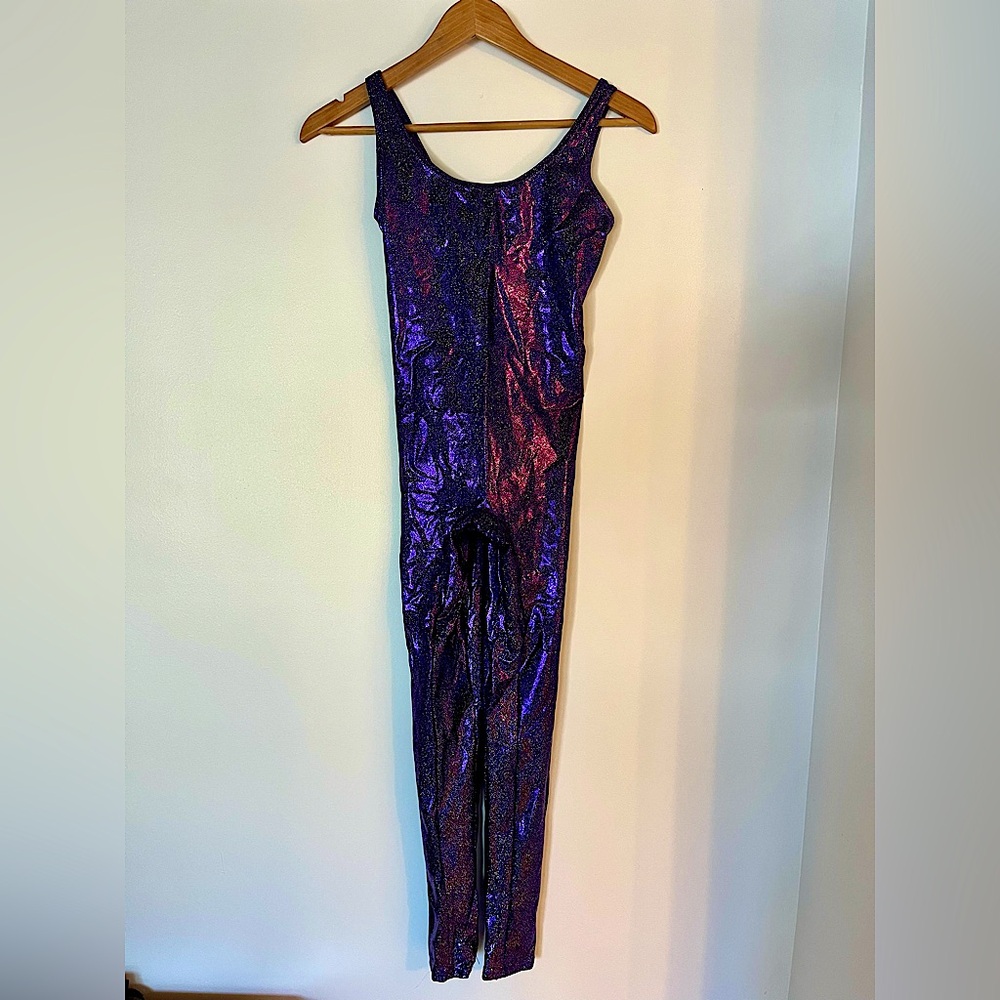 NWOT Planet Vandy Sparkly Purple Tank Unitard Catsuit XS Alice Vandy